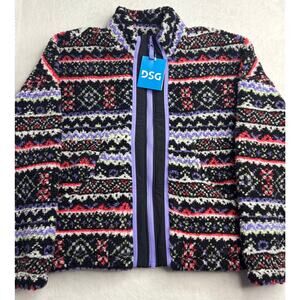 DSG Girl's Cozy Fleece Fair Isle Print - Size XL (16)